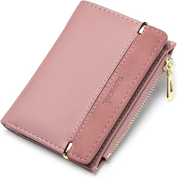 FALAN MULE Small Wallet for Women RFID Blocking Purse for Women Bifold Card Holder Small Purse with Zipper Coin Pocket Women's Wallets for Cash, Cion, Card, Bill
