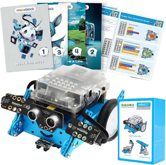 Makeblock mBot Robot Kit with Scratch Coding Box + Interactive Light & Sound Add-on Pack