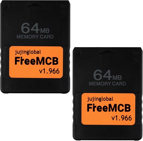 2pcs 64MB Free Memory Card Boot Free Mcboot for PS2, Plug and Play with opl New Version