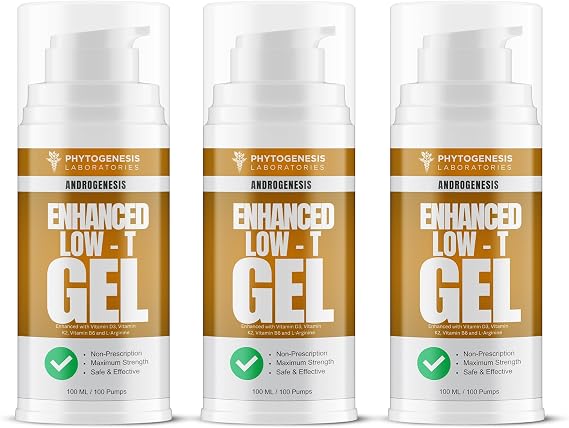 Enhanced Formula Low T Support Gel T Booster for Men Muscle Recovery, Energy Booster, Healthy Aging Now with Vitamins D3, K2, B6 and L-Arginine