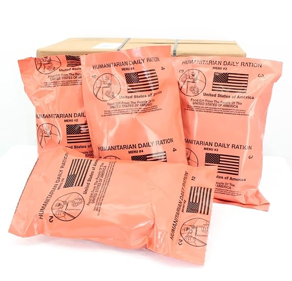 4 Meal HUMANITARIAN DAILY RATION MRE - RANDOM MENU - 2023