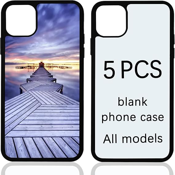 ORJ 5 PCS Sublimation Blank Phone Case for iPhone 12 Pro Max 6.7 Inch,Soft Rubber Protective Shockproof Blanks Case