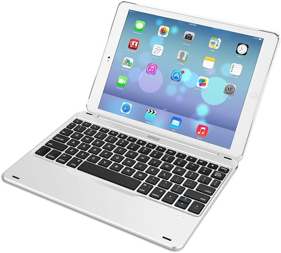 Arteck iPad 9.7-inch (iPad 6, 2018 / Pad 5, 2017) Keyboard, Ultra-Thin Bluetooth Keyboard with Folio Full Protection Case for Apple Pad 6, 5 and Air 1 with 130 Degree Swivel Rotating