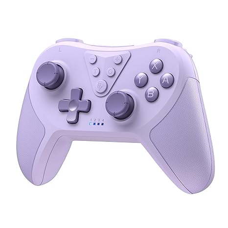 EasySMX Wireless Gaming Controller for Nintendo Switch, Bluetooth Switch Controller Support Wake-up, 6-Axis Gyroscope, Turbo Mode, Adjustable Vibration, Purple