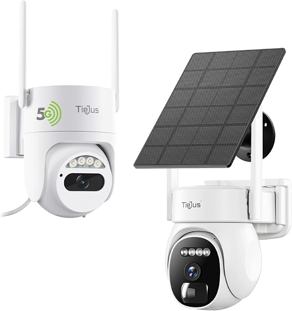 3MP Security Camera Outdoor - 2.4G/5G Wi-Fi, 24/7 Recording Wired Power, 360 Pan-Tilt View 2.4G/5G Security Cameras Wireless Outdoor, 2K Solar Camera for Home Security