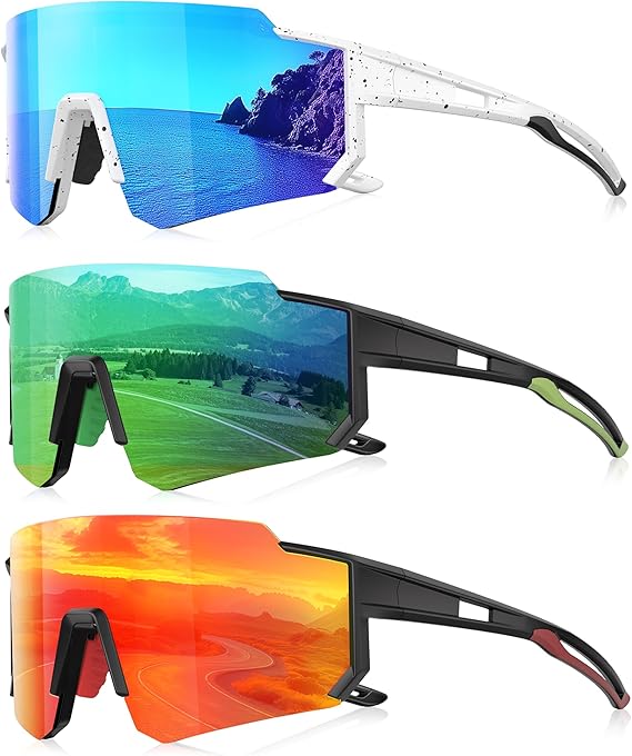 Sports Polarized Sunglasses Men Women for Running Baseball Hiking