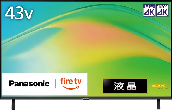 Panasonic 43 V LCD TV 4K TV-43W80B VIERA FireTV Entry Model 2025
