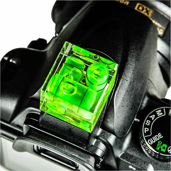 Foto&Tech Hot Shoe Spirit Bubble Level Compatible with Canon Nikon Sony Panasonic Fujifilm Olympus Pentax Sigma DSLR/SLR/Evil/Film Camera (Three Axis)