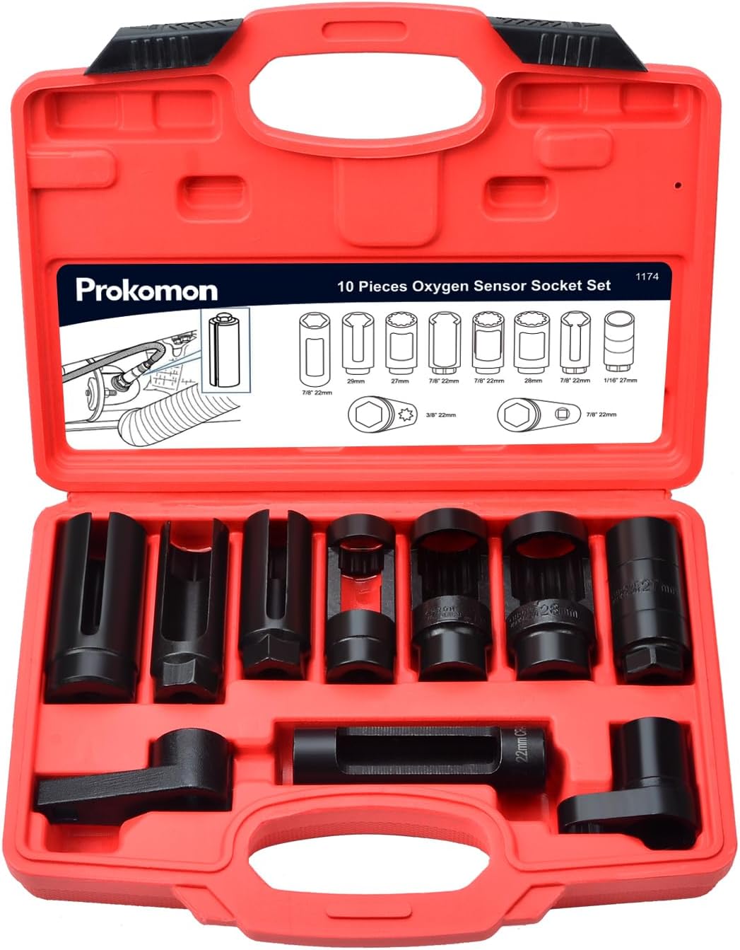 Prokomon Oxygen Sensor Socket Set 10 Pieces