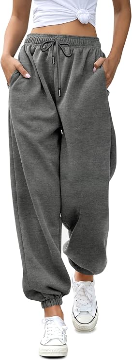 Cinch Bottom High Waist Loose Drawstring 2 Pockets Summer Pants for Women