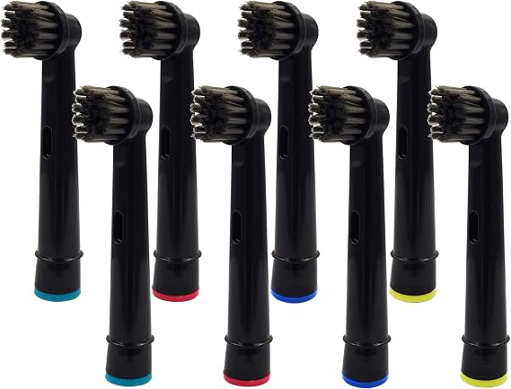 8pcs Charcoal Toothbrush Heads for Electric Toothbrush for Professional Care/Professional Care SmartSeries/TriZone, Compatible with Pro1000 Pro3000 Pro5000 Pro7000