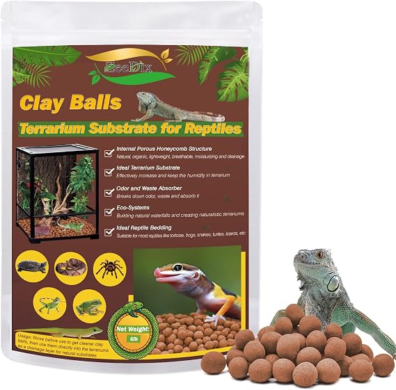 ZeeDix 6 LBS Leca Clay Balls for Reptile & Terrarium Substrate