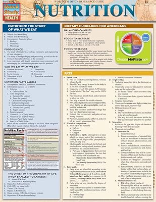 Nutrition QuickStudy Laminated Reference Guide Quick Study Health