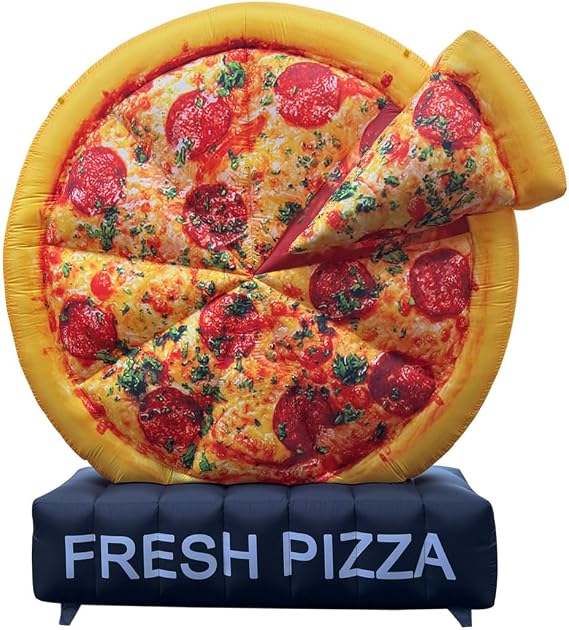 Inflatable Pizza Giant Inflatable Pizza Billboard Pizza Model Double Sides Fresh Pizza for Party Event Advertising