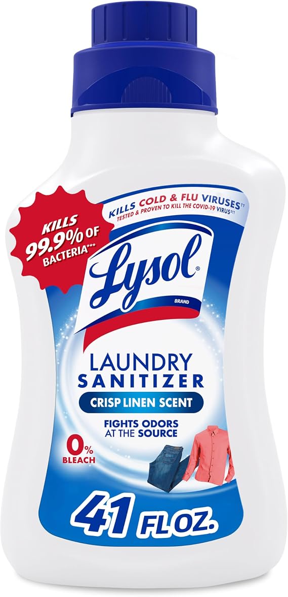 Lysol Laundry Sanitizer Liquid, Detergent Additive, Crisp Linen, 41oz