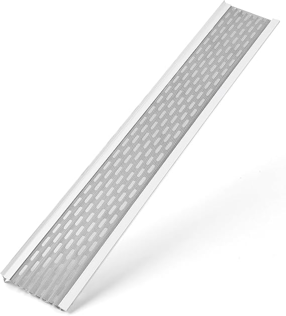 DIY Gutter Guards, 5 Inch, 28 FT, Stainless Mesh, White | Contractor Grade Gutter Guard from Manufacturer, 28 Feet Rain Gutter Screen Filter, Leaf Protection, Made in The USA