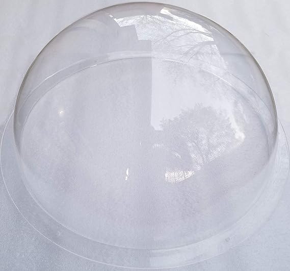 Acrylic Dome/Plastic Hemisphere - Clear - 13" Diameter, 3/4" Flange with Pre-Drilled Holes