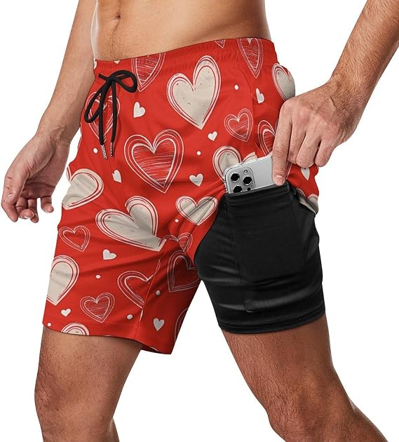 Men's Running Shorts Quick Dry Mesh Liner with Pockets