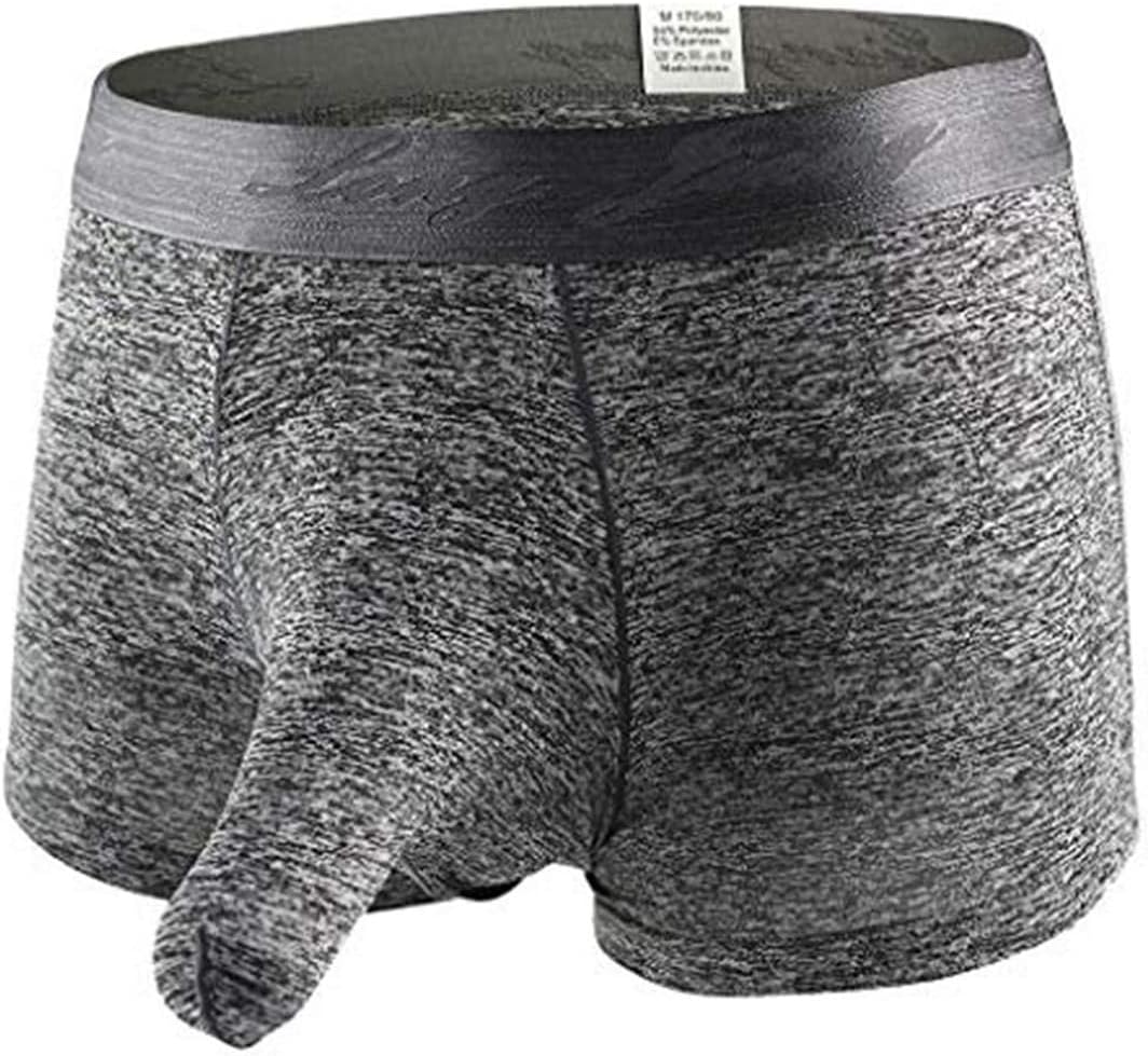 Mens Boxer Briefs Sexy Bulge Ball Pouch Underwear Soft and Breathable Bikini Shorts Trunks Thong Knickers Underpants