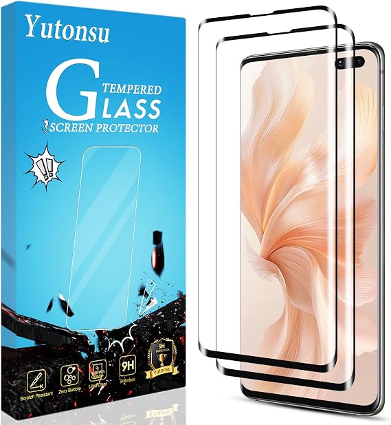 2 Pack Screen Protector for Samsung Galaxy S10 Plus 6.4-Inch | Tempered Glass Film, 3D Curved Full Coverage, HD Clear, Anti Scratch, Case Friendly