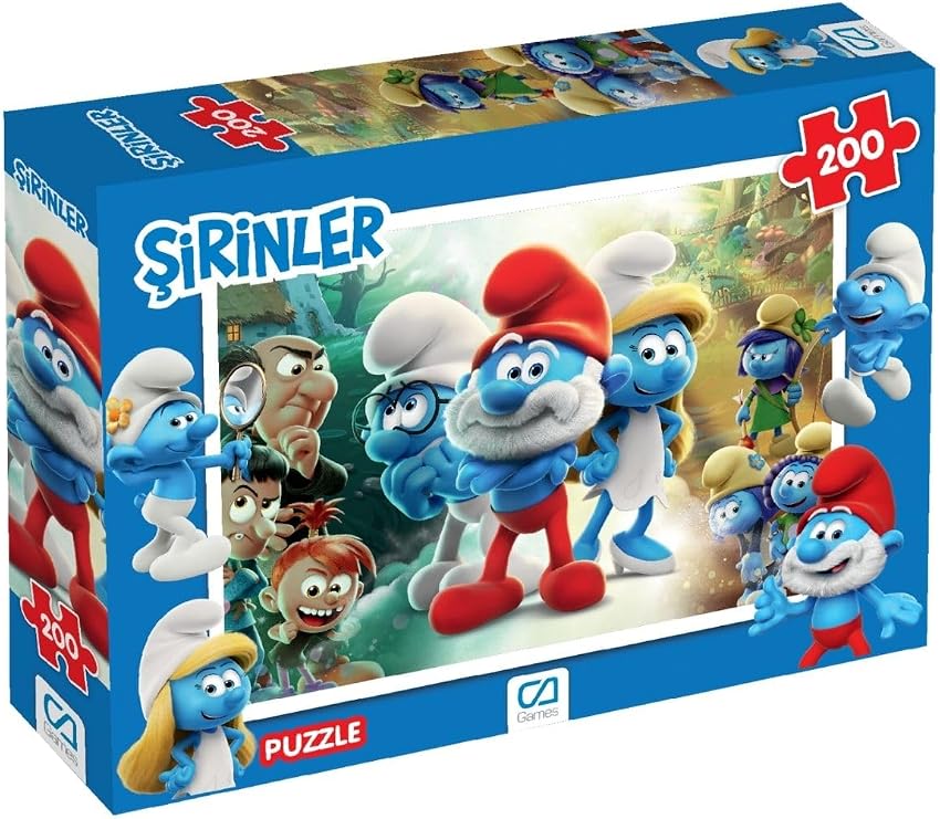 CA Games Şirinler Lisanslı 200 Parça 33x48cm Çocuk Puzzle Yapboz Serisi