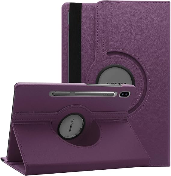 Microsonic Samsung Galaxy Tab S8 X700 için Kılıf 360 Rotating Stand Deri Mor [Galaxy Tab S8 X700 ile Uyumlu Kılıf - Mor]