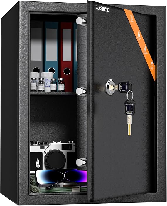 WASJOYE 49L Safe Lock Box wite Keys, High Security Safety Box(45*35*31CM)