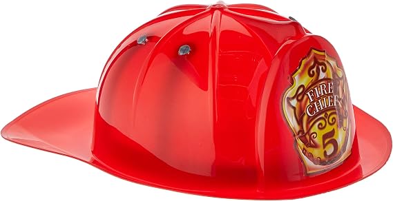 PETERKIN CLASSICS | Fire Chief Rescue Helmet | Children’s fire fighter helmet in yellow or red | Fancy Dress, Book Day, Dress-Up | Roleplay Toys | Children’s Costumes & Accessories | Ages 3+