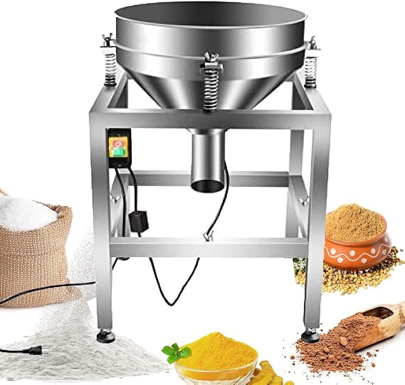 Automatic Powder Sifter Machine, Automatic Sieve Shaker Vibrating Machine, Stainless Steel Commercial Flour Sifter with 19.6" Sieve Screen for Baking Flour Powders (Baking sifters) 3mesh