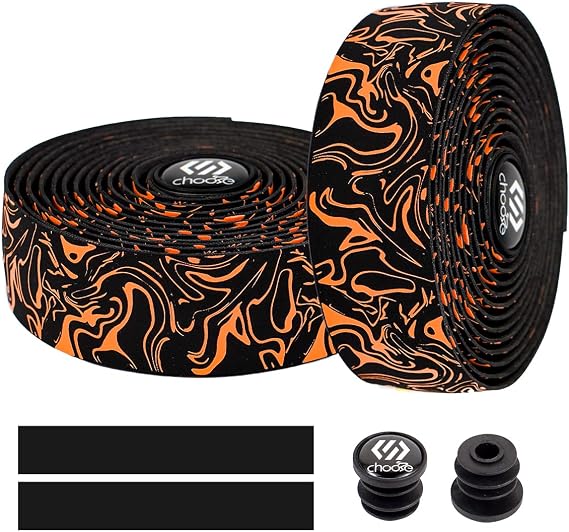Chooee Road Bike Handlebar Tape,2PCS Bicycle Bar Tape,Red/Blue/Green/Yellow/Orange/Purple/Silver/Black