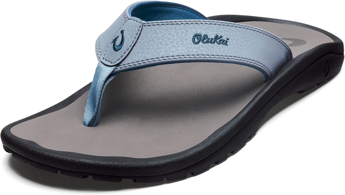 OluKai Ohana Men's Sandals, Water Resistant Flip Flops with Arch Support