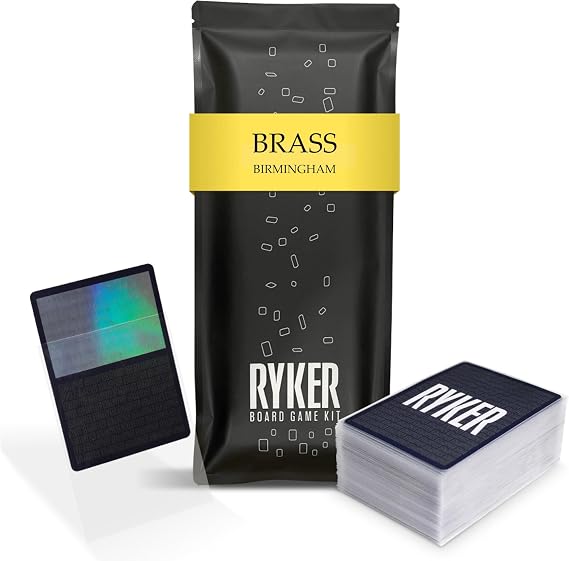 Ryker | Compatible with Brass: Birmingham Card Sleeve Kit | Board Game Card Sleeves (Clear)