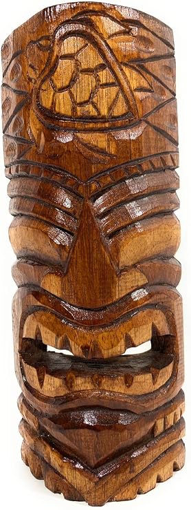 Love Tiki Mask 12 in - Honu Antique Finish hand Carved | #bag1506230