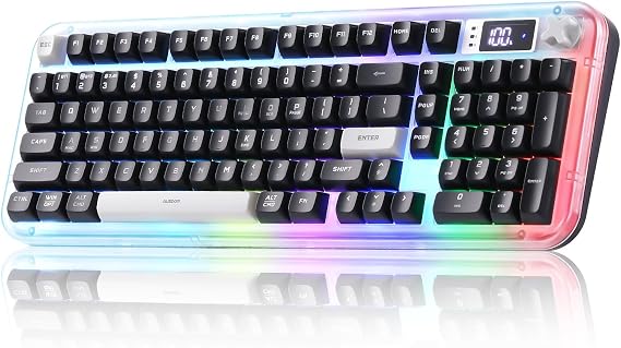 K98Pro Wireless Keyboard,Tri-Mode Silent Bluetooth Keyboard(Black)