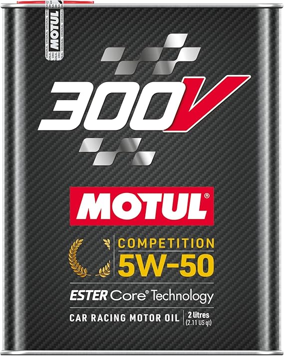 Motul 110821 300V 10W-40 COMPETITION Car Racing Motor Oil Full Synthetic Engine Lubricant 2 Liter High Performance 4-Stroke Ester Core