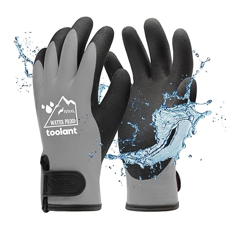 toolant 100% Waterproof Winter Work Gloves, Thermal Insulation with Grip