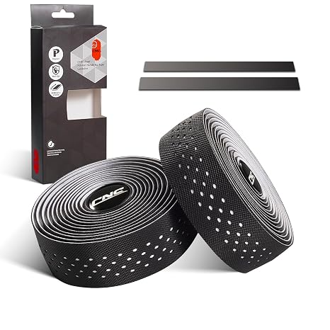 CNC 2 Pcs Bike Handlebar Tape, Road Bicycle Bar Tapes, Cycling Handle Wraps for Mountain Bike, White