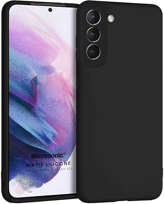 Microsonic Matte Silicone Samsung Galaxy S21 FE için Kılıf Siyah [Galaxy S21 FE ile Uyumlu Kılıf - Siyah]