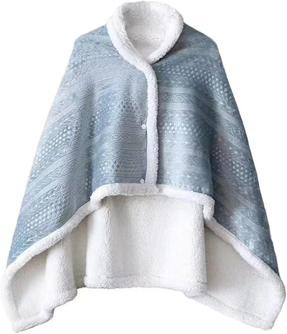 Shawl Blanket,Lap Blanket for Elderly,Wearable Blanket Women 33X47 Thick Small Blanket, Warm Blankets for Winter Poncho Shawls,Bed Jacket for Women,Poncho Blanket for Office Lunch Break