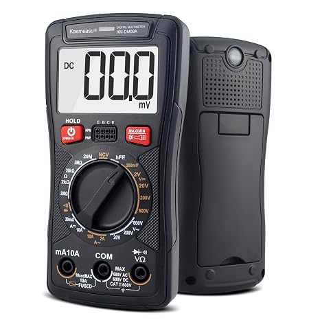 Digital Multimeter Handheld Tester 2000 Counts with NCV Function Suitable for Home Industrial and Automotive Use Diode hFE Tester Smart Multimeter Electronic Service Tool KM-DM09 Series (KM-DM09A)