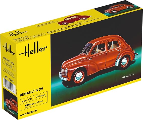 Heller Renault 4 CV Car Model Building Kit (21-Parts)