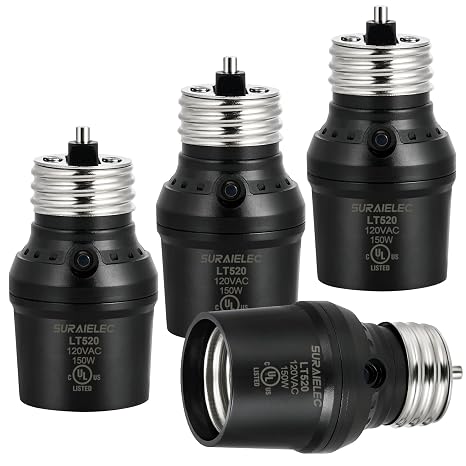 Suraielec Light Sensor Socket, Automatic Dusk to Dawn Sensor, UL Listed