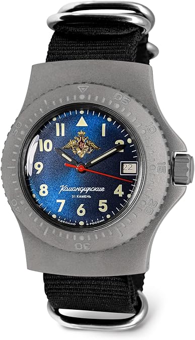 VOSTOK | Komandirskie 280993 Automatic Diver Wrist Watch | Black Strap