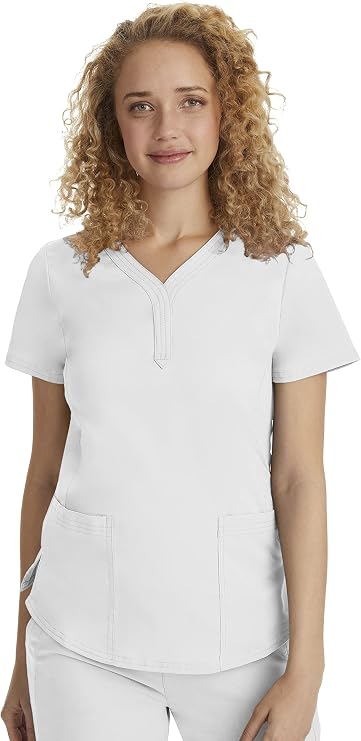 Healing Hands Purple Label Jane Scrub Top for Women Y-Neck Design