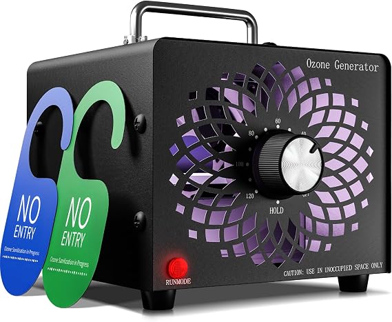High Capacity Ozone Machine 55000mg/h Odor Removal Up to 6000 Sq.Ft, Black