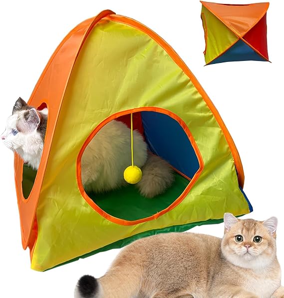 Foldable Tent for Pets Interactive Breathable Travel Dog Crate Outdoor Cat | Small Animals Foldable Exercise Tent Travel Dog Crate Outdoor Cat Enclosures for Garden Yard Lawn Living Roo