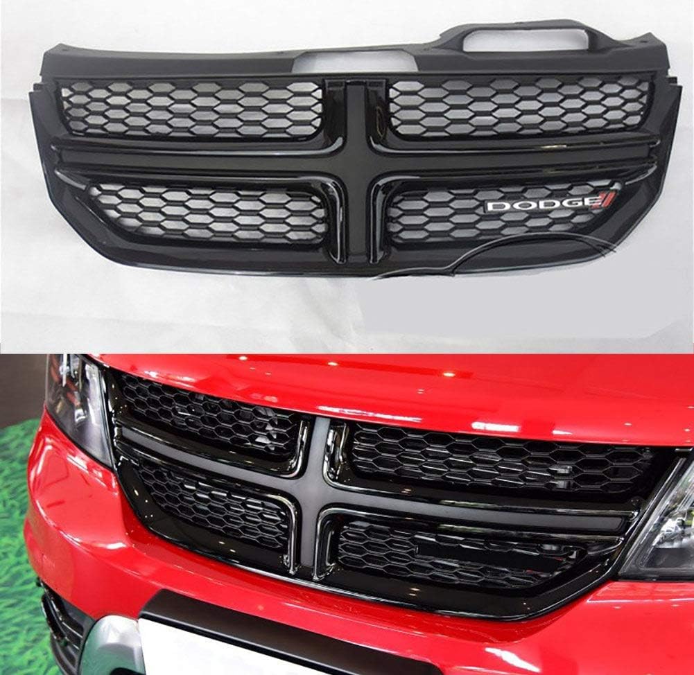 HzvtCtarmsu Custom Front Car Grille Front Bumper Hood Grille Center Grill Front Radiator Grilles Fit for Dodge Journey 2009-2016