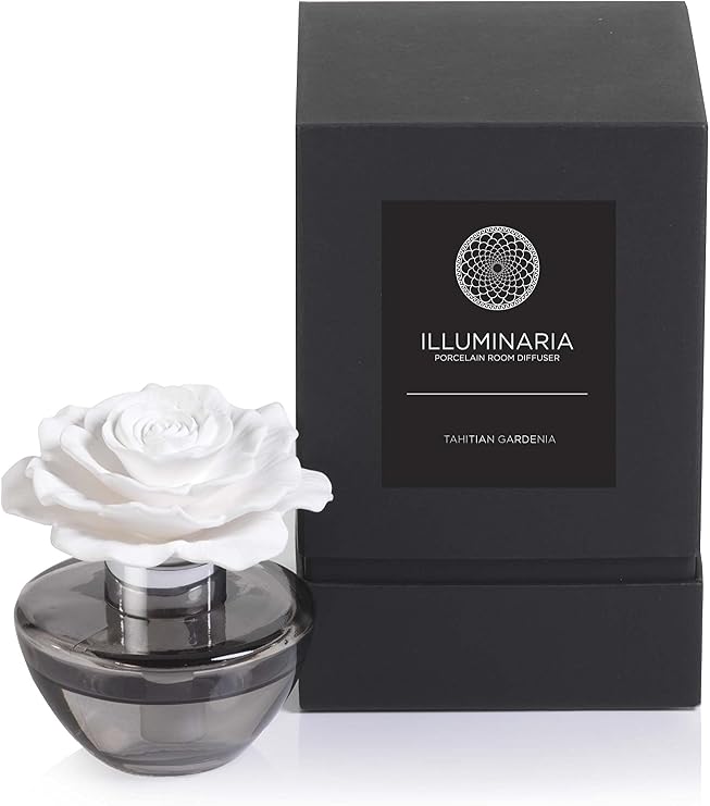 Zodax Tahitian Gardenia Illuminaria Porcelain Diffuser - Gray Bottle