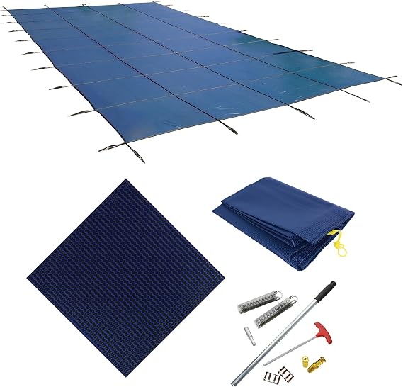 18-Year Mesh 20-ft x 40-ft In-Ground Pool Safety Cover - Blue
