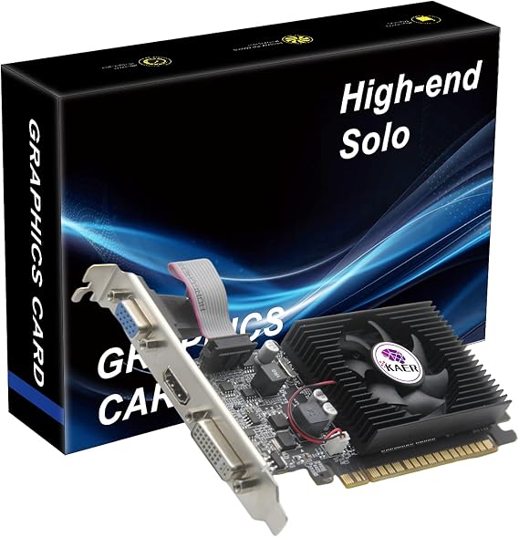 KAER Geforce GT 730 2GB DDR3 Graphics Card DirectX 11 64-Bit PCI Express 2.0 x8 Triple Monitors Video Card VGA/DVI-D/HDMI, Nvidia GPU